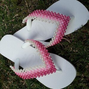 chaussure blanc rose